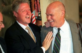 Veteran strategist James Carville (R) steered Bill Clinton to the White House with a campaign best remembered for his pithy motto: it's 
'the economy, stupid'