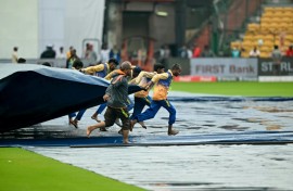 Rain washed out the opening day of the first Test between India and New Zealand on Wednesday 
