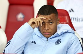 Real Madrid's French forward Kylian Mbappe