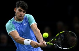 Carlos Alcaraz won his opener at the Paris Masters 7-5, 6-1