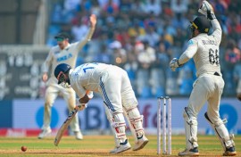 Rishabh Pant was dismissed in the morning on day two in Mumbai