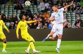 Chris Wood in action for New Zealand last month