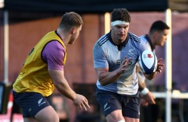 Scott Barrett (R) is joined by his two brothers in New Zealand's team for this weekend