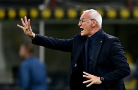 Claudio Ranieri returned to coach Roma on Thursday