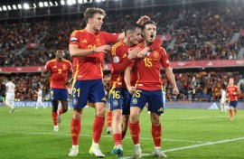 Spain finished unbeaten and top of Group A4 after winning five of six matches