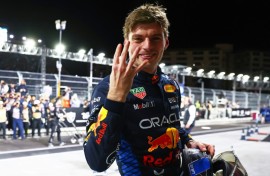 Four-time champion: Max Verstappen celebrates