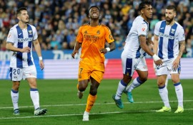 Real Madrid forward Vinicius Junior played the whole match against Leganes on Sunday in La Liga