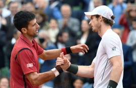 Novak Djokovic (left) and Andy Murray were fierce rivals on the tennis court 