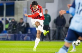 Tijjani Reijnders, seen here in action against Slovan Bratislava in the Champions League, scored a brace as AC Milan beat Empoli 3-O in the Italian league