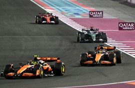 McLaren's Oscar Piastri (R) and Lando Norris (L) took a valuable one-two for the British constructor at the sprint race ahead of the Qatar Formula One Grand Prix