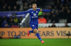 Jamie Vardy opened the scoring in Leicester's 3-1 win over West Ham