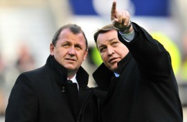 Ian Foster (left) and Steve Hansen spent eight years together coaching the All Blacks