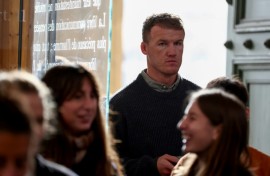 The prosecution has demanded one year in jail for New Zealand's rugby player Dylan Hayes (back), also for failing to prevent the alleged rape