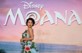 Hawaiian-born Auli'i Cravalho voices the role of Moana as she and an unlikely crew travel the rugged seas of Oceania to break the curse of an evil god