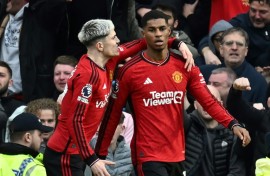 Marcus Rashford (right) and Alejandro Garnacho (left) were dropped from the Manchester United squad