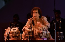 Zakir Hussain was credited with bringing India's tabla drum into the mainstream