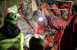 Some 159 rescuers were mobilised to free the caver