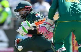 In the runs: Pakistan's Babar Azam on his way to 73 on Thursday
