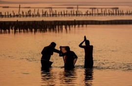 Kumbh Mela, India's religious festival of ritual bathing, is held once every 12 years at the site where the holy Ganges, Yamuna and the mythical Saraswati rivers meet