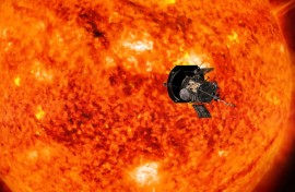 This handout illustration obtained July 6, 2018 courtesy of NASA/Johns Hopkins APL shows an artist's conception of NASA's Parker Solar Probe