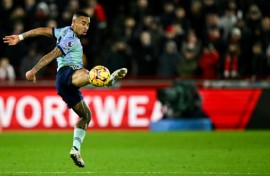 In form: Arsenal striker Gabriel Jesus scored his sixth goal in four games during a 3-1 win at Brentford