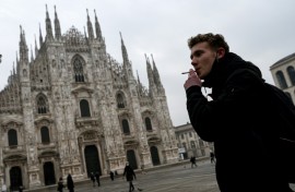 Milan's tough new ban on smoking on city streets or crowded public areas does not apply to e-cigarettes