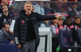 South African head coach Bradley Carnell, shown guiding St. Louis City of MLS, has been hired as the new coach of the MLS Philadelphia Union