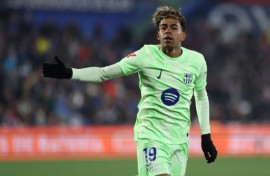 Barcelona's Spanish forward Lamine Yamal is the symbol of his rising side who are dreaming of European glory