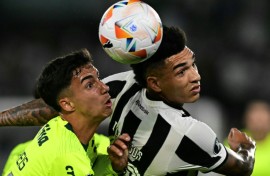 New Manchester City recruit Vitor Reis (left), in action for Palmeiras