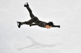 France's Adam Siao Him Fa won the Grand Prix de France in Angers last November and is bidding for a third straight European figure skating title in Estonia