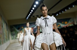 Models at the Dior show wore mohawks