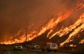 The Hughes Fire near Los Angeles on January 22, 2025