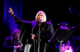 British singer Marianne Faithfull performs at the Bataclan concert hall in Paris on November 25, 2016 