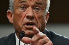US Secretary of Health and Human Services nominee Robert F. Kennedy Jr. testifies during a Senate Finance Committee hearing on his nomination to be Health and Human Services Secretary, on Capitol Hill in Washington, DC, January 29, 2025 