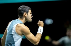 Alcaraz scraped through in his first match since the Australian Open 