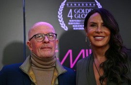 Karla Sofia Gascon (R) said she would stay silent following an interview by 'Emilia Perez' director Jacques Audiard (L)