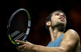 Spain's Carlos Alcaraz won his first indoor tournament 