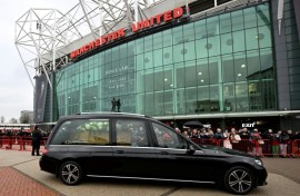 The funeral of Manchester United and Scotland great Denis Law took place on Tuesday