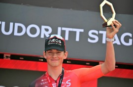 Joshua Tarling of Wales won the UAE Tour time trial