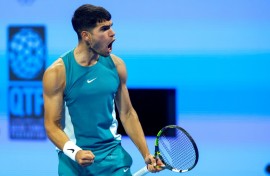 Carlos Alcaraz was made to sweat by Luca Nardi after a comfortable start