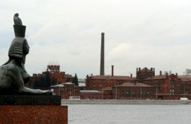Named after the Russian word for 'crosses' -- in homage to its shape -- the jail's red-brick walls loom ominously over the banks of the Neva river