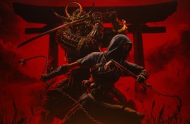 A poster for "Assassin's Creed Shadows" on display at the Paris Games Week fair in October 2024
