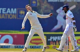 Australia's Matthew Kuhnemann (L) took 16 wickets in the series win over Sri Lanka which resulted in his action being reported