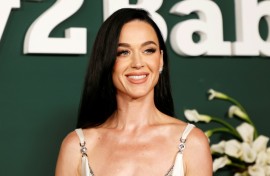US singer Katy Perry attends the Baby2Baby gala at Pacific Design Center in West Hollywood, California, November 9, 2024