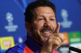 Atletico Madrid's Argentine coach Diego Simeone is hoping to finally get the better of Real Madrid in the Champions League