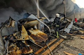 Three people were killed and seven others wounded in a drone attack on the city of Bogodukhiv