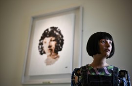 AI robot Ai-Da produced a record-breaking painting of Alan Turing 