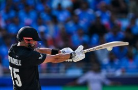 Daryl Mitchell made 63 as New Zealand posted 251-7 in the Champions Trophy final against India