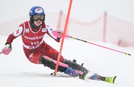 Katharina Truppe took her first World Cup victory in the slalom in Are 