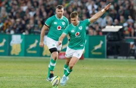 Starting again: Ireland fly-half Jack Crowley (R) has been recalled to the 1st XV to play Italy in the Six Nations